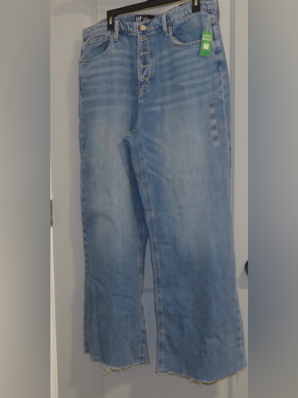 GAP Light Blue High-Waist Button-Fly Wide-Leg Jeans